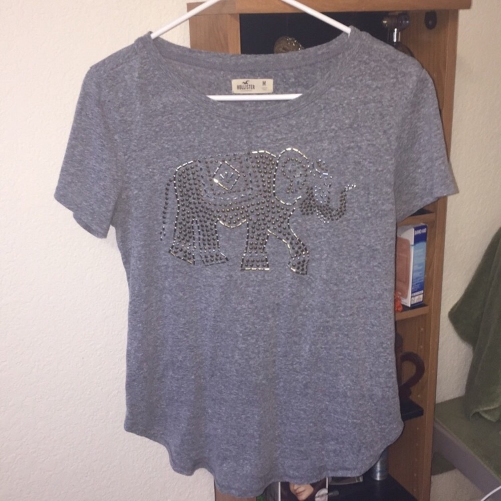 Grey Embellished T-Shirt